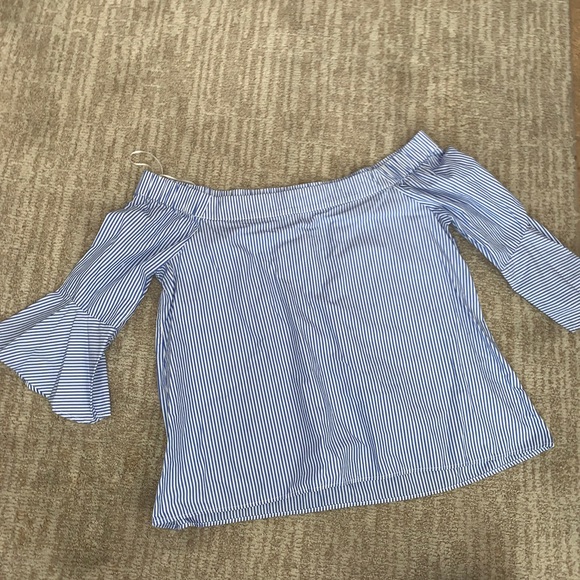 Off shoulder striped- blouse - Picture 3 of 6